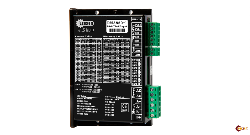 澳门新京葡萄城威尼斯DMA860-1系列24-80VAC适合57/60/86电机步进驱动器